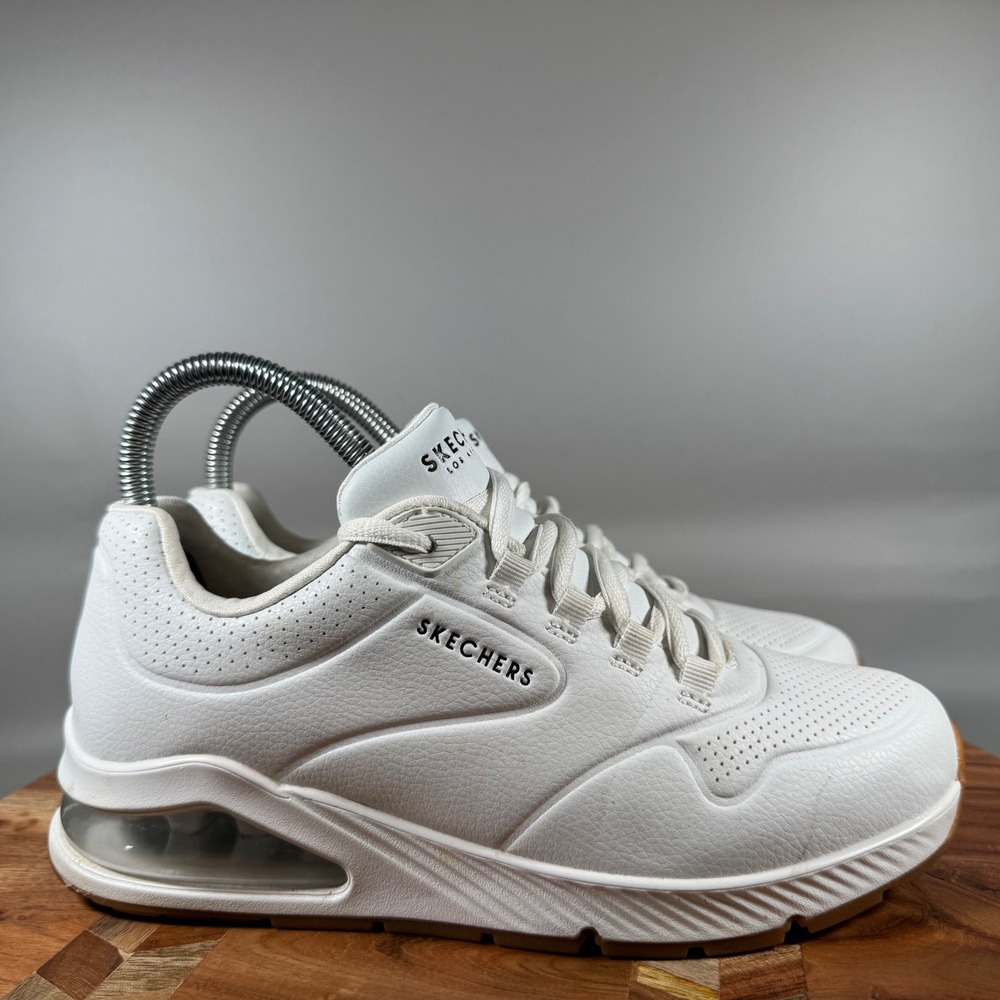 Skechers Uno Stand On Air Womens 6.5 White Gum Sneakers 155543 Memory Foam‎